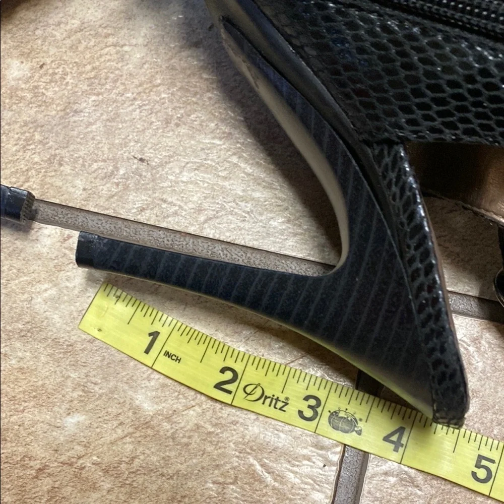 Black Strappy Stiletto Heels 6.5 Summer Night Club Dark Romance Coquette
